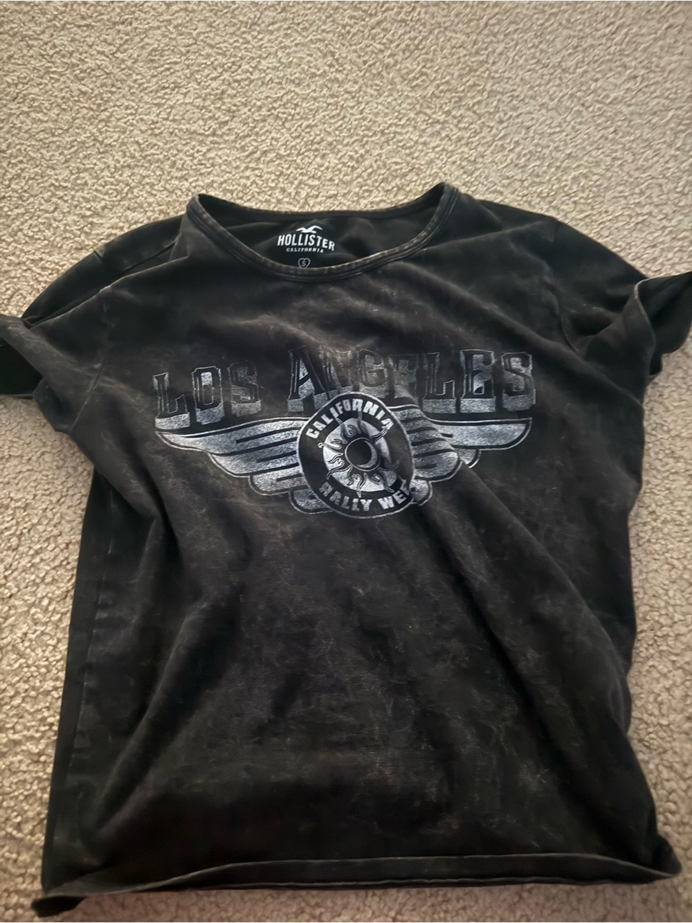 Hollister Black 'Los Angeles' Graphic Short-Sleeve Tee